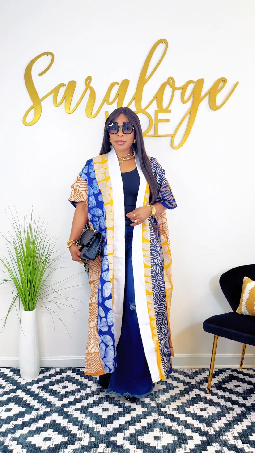 GINA ADIRE PATCH KIMONO